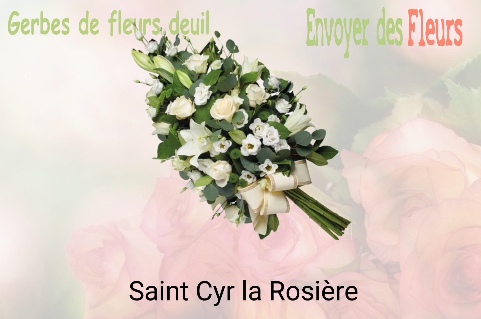 Gerbe de fleurs de deuil livrée à Saint-Cyr-la-Rosière